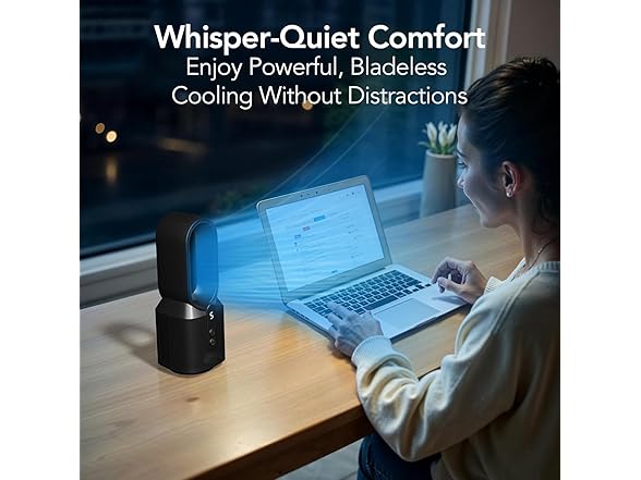 EZ-CHILL 14-in Rechargeable Bladeless Fan