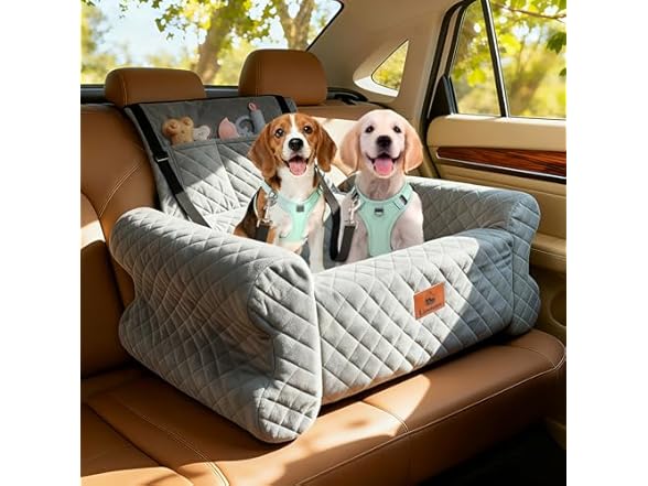 Linvivon W1370 Dog Car Seat for Medium/Large Dogs