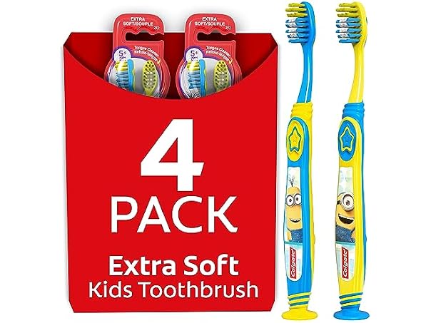 $4.99, Was $7.99, 37% Off! Colgate Minions Extra Soft Kids Toothbrush 4 Pk dealfomo