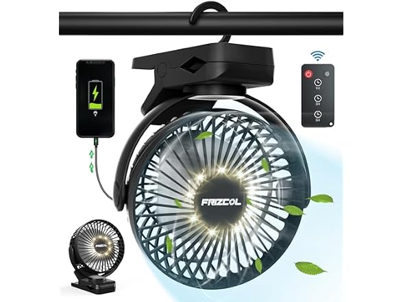 FRIZCOL Clip on Fan Black