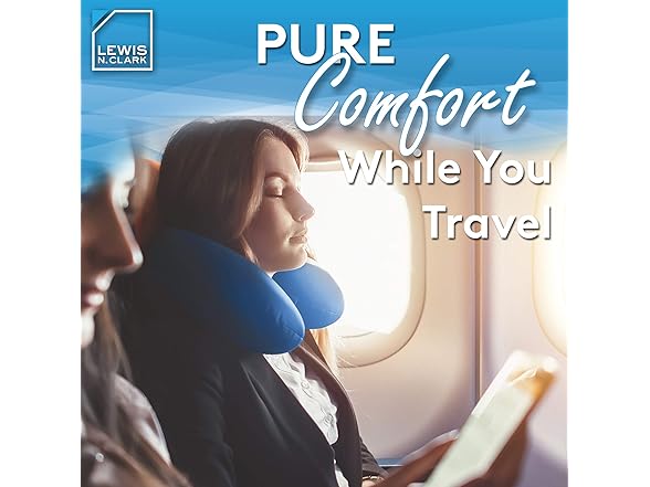 Lewis N. Clark Mood Neck Pillow, Blue