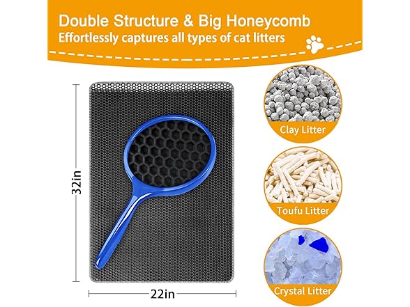 USHARP cat litter mat