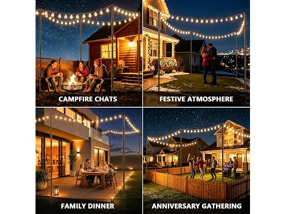 JYTOBN 10FT String Light Poles 