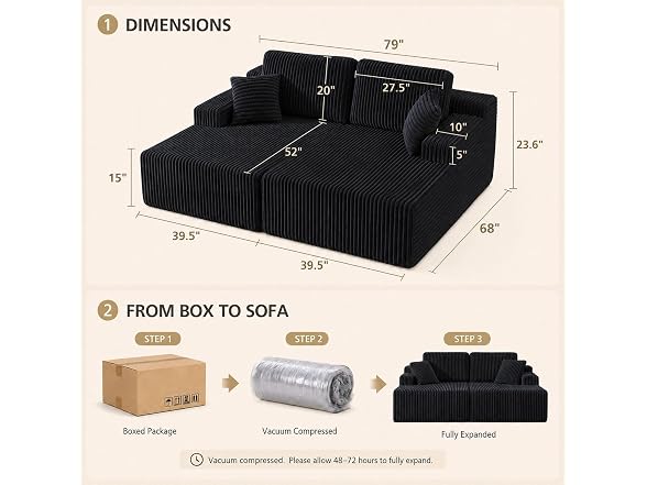 3 in 1 Sofa Bed Couch, Convertible