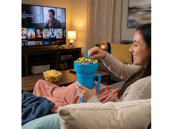 Fun Express Snack & Drink 2-in-1 Combo Turquoise Tumbler