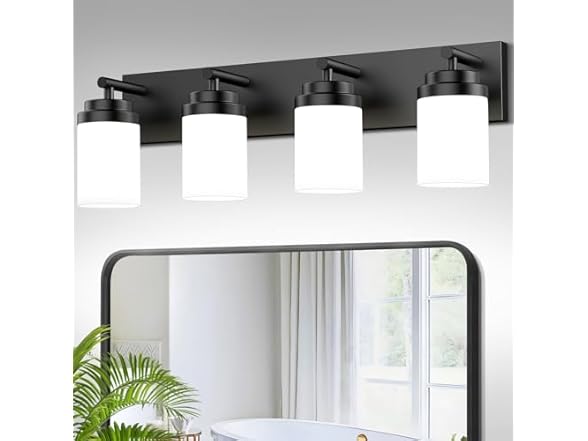Modern LED 4-Light Bathroom Light Fixture