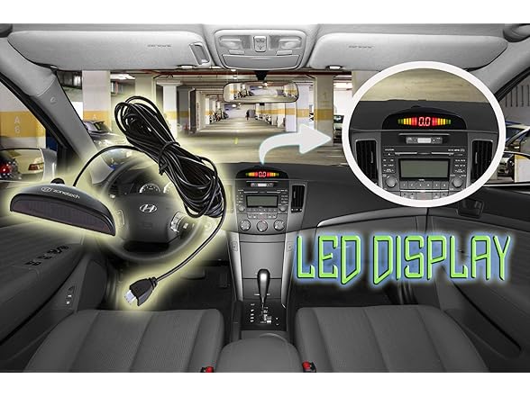 Zone Tech PS0001 Car Parking Sensors LED display Black