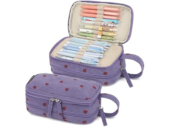 Large Pencil Case Pouch, High Capacity