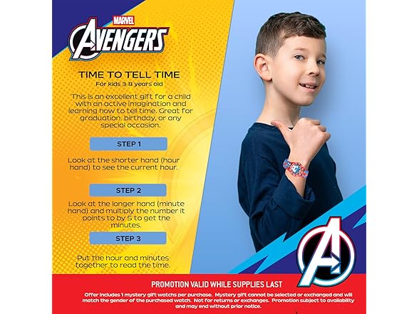 Marvel Captain America Watch Boys