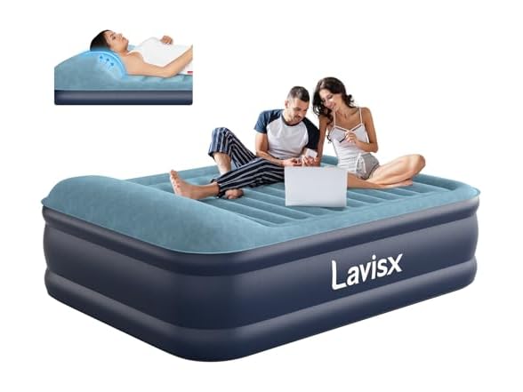 Blue With Pillow and Auto Stop Pump
