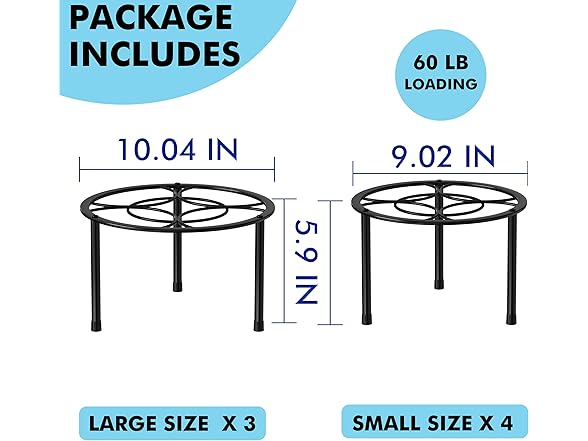 Metal Plant Stands 7 Pack