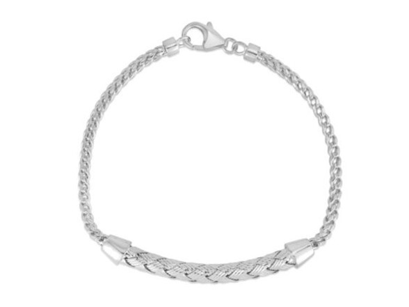 thumbnail image 2 of Pure Luxe 8.5” Stainless Steel Braided Franco Chain Bracelet – 6mm, Gold Ion Plated, Men's 2 of 4
