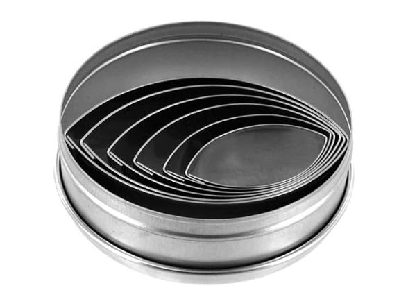 Ateco Rectangle Pastry Fluted Round Cutter Set