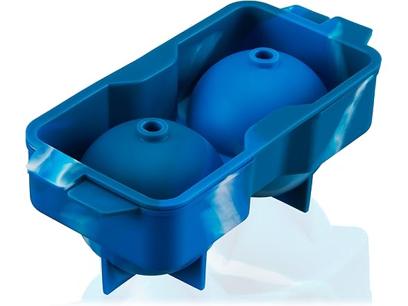Host Silicone 2.25" Ice Sphere Silicone Mold in Blue Marble