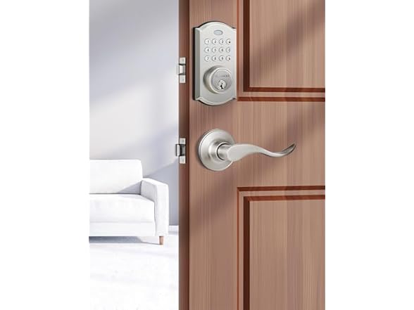 ELAMOR M19 SN Keyless Lever Door Lock Sanded Nickel