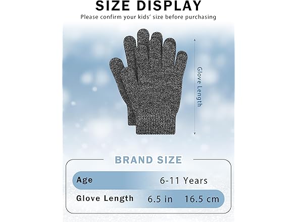 24 Pack Kids Stretchy Winter Gloves