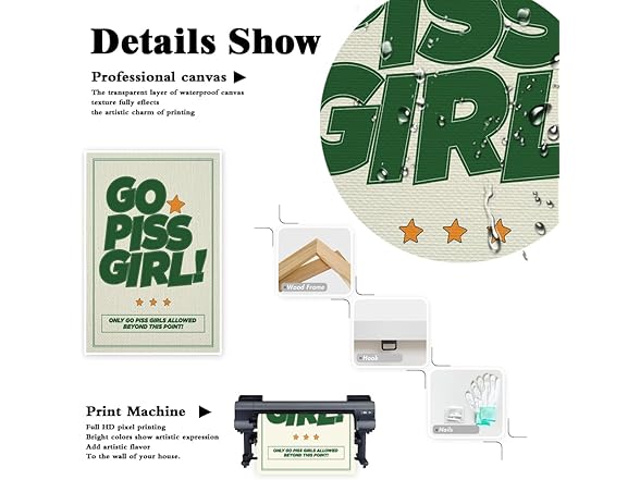 DFAIUY Go Piss Girl Art Print