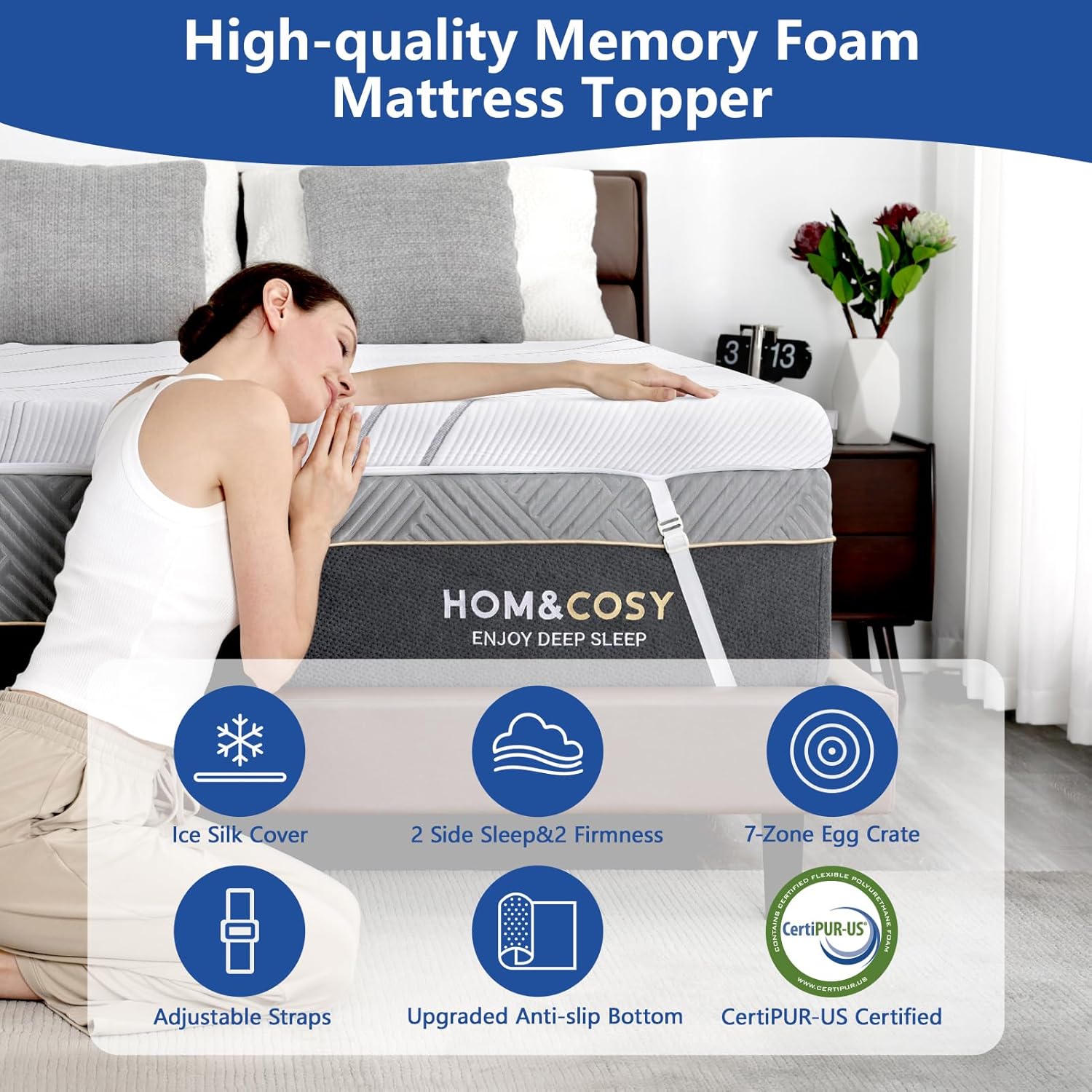 WEUP Firm Mattress Topper 4" King Size - Gallery 16