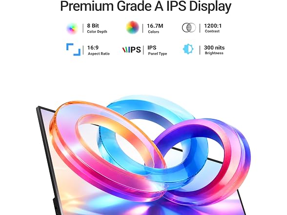 Ingnok Portable Monitor for Laptop,15.6'' 1080P