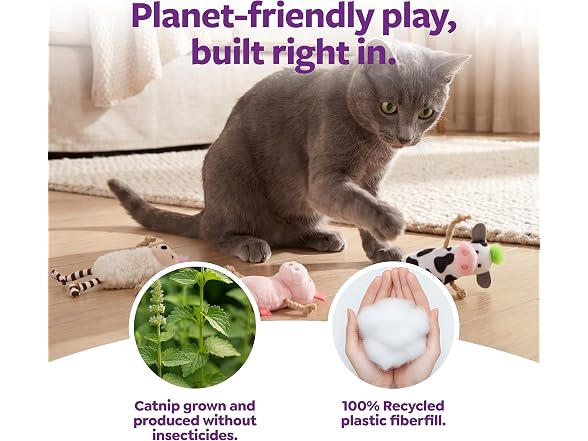 SmartyKat Farm Friends Refillable Catnip Cat Toys