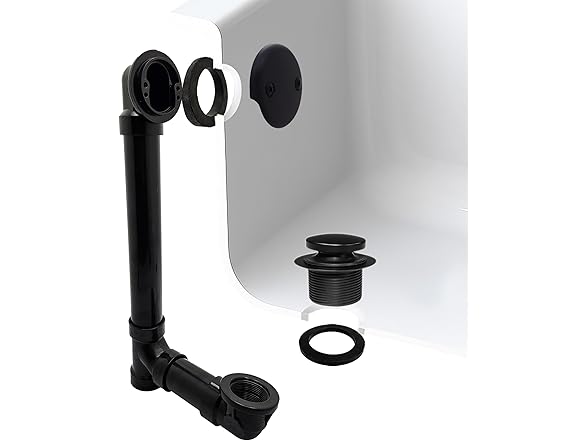 Westbrass D4931-4-62 1-1/2" x 12" Bath Waste & Overflow