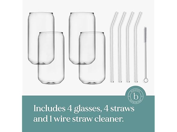 Can Shaped Beer Glasses 20oz Set of 8