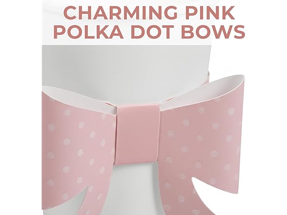 Fun Express White Disposable Paper Cups with Pink Bow
