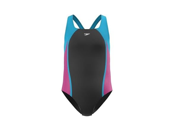 Speedo One-Piece Swimsuit, Mesh Black (8)