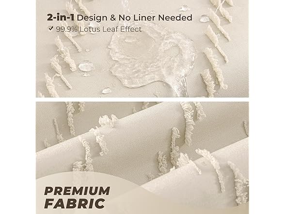 TURKIO Shower Curtain 72x72 Beige