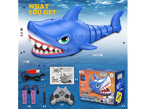 RC Shark Robot Toy w/ Biting & Swimming