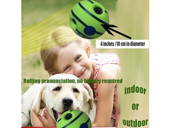 LFCToys 4''Wobble Giggle Dog Ball,Strange Dog