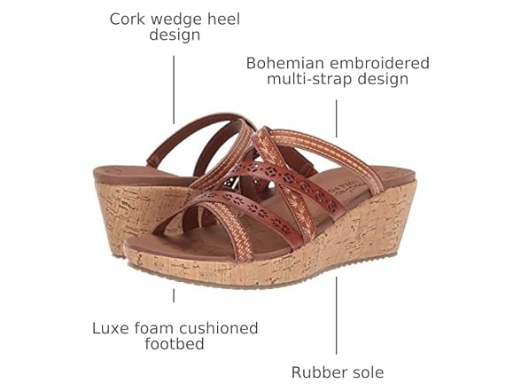 Skechers Women's Beverlee-Tiger Posse Wedge Sandal
