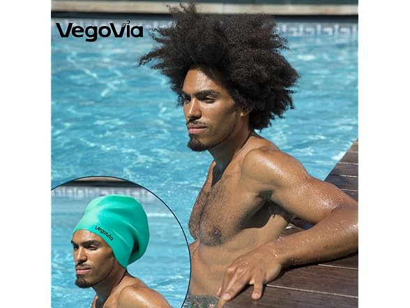 VegoVia Large Swim Cap Green