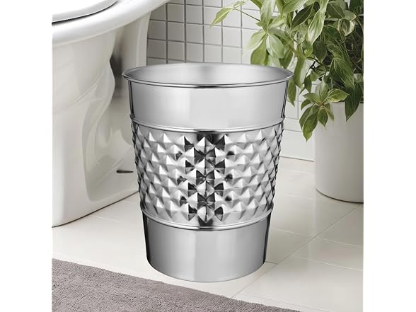 Monarch Abode Metal Bathroom Trash Can