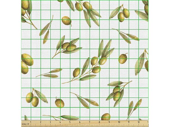 Ambesonne Leaf Fabric by The Yard