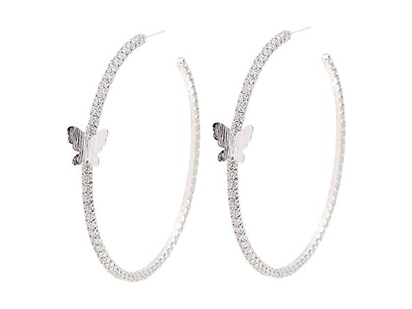 YILIBAO Zirconia Hoop Earrings