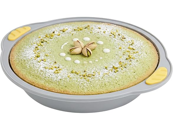 Restaurantware Round Gray Silicone Cake Pan, 11.2 x 10.2 In