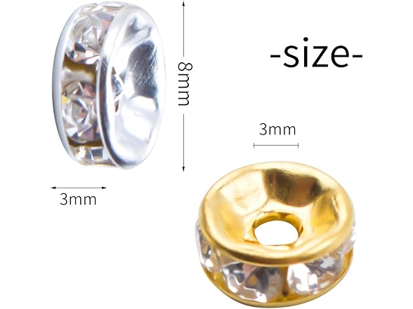 Aylifu Rondelle Beads, Crystal Spacers
