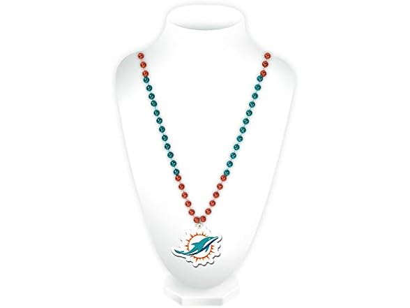 Miami Dolphins Bead Necklace