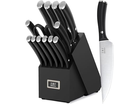 WANGMAZI 15-Pc Knife Block Set