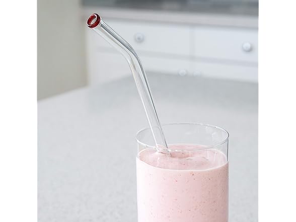Extra-Wide 10mm Reusable Glass Drinking Straws
