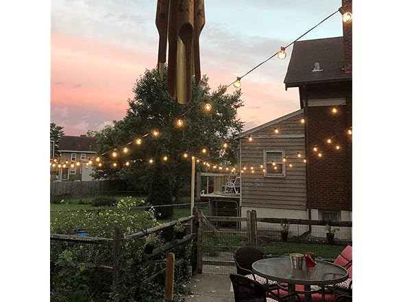 Outdoor String Lights  50ft Connectable Patio Lights