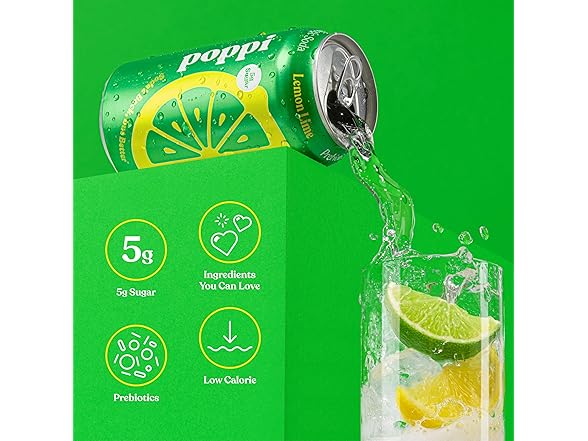 12PK Poppi Sparkling Prebiotic Soda Beverage Variety Pack
