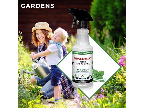 Powermint 16 Oz Peppermint Oil Mice Repellent Spray
