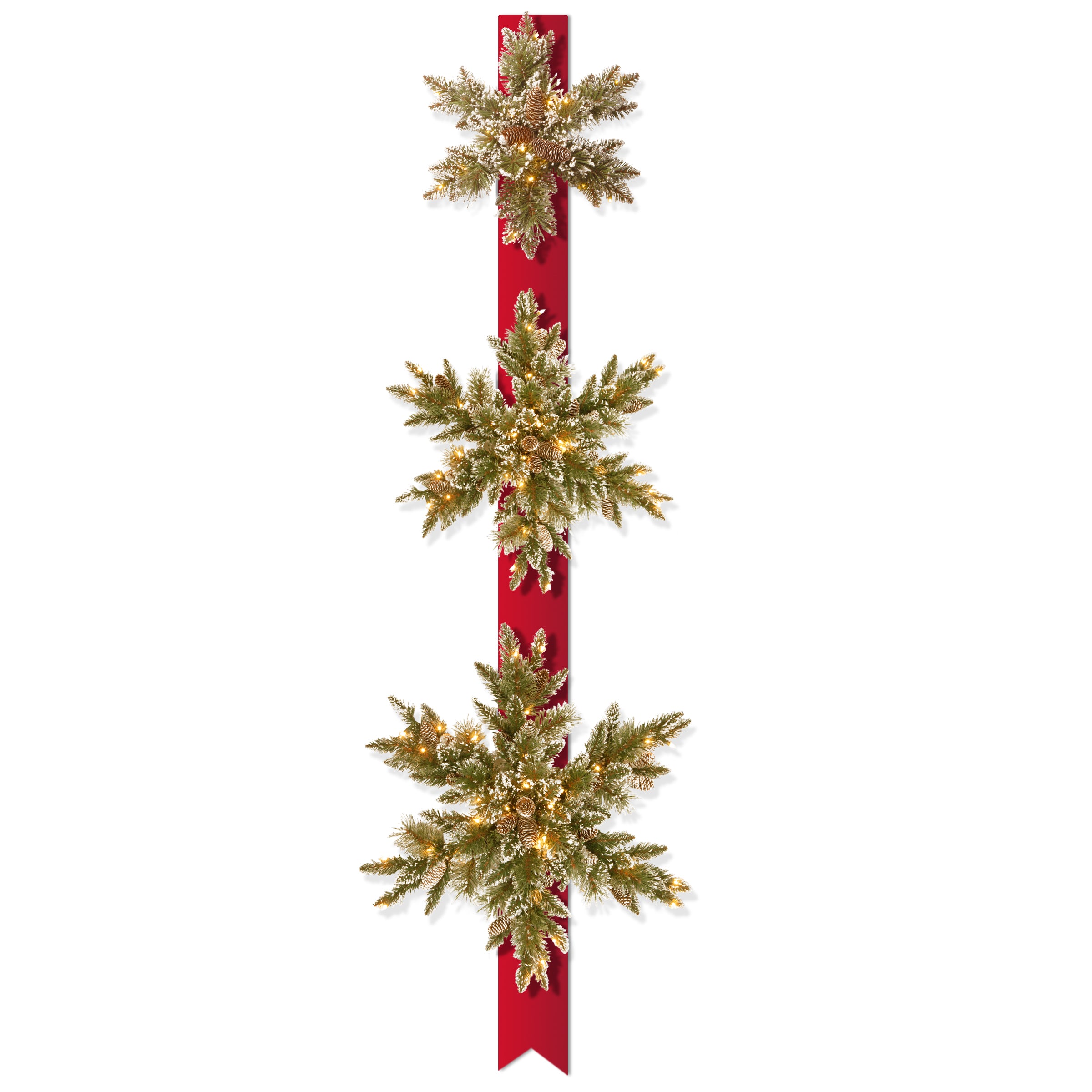 National Tree Company 70 in. Pre-Lit Glittery Bristle Pine - Gallery 2