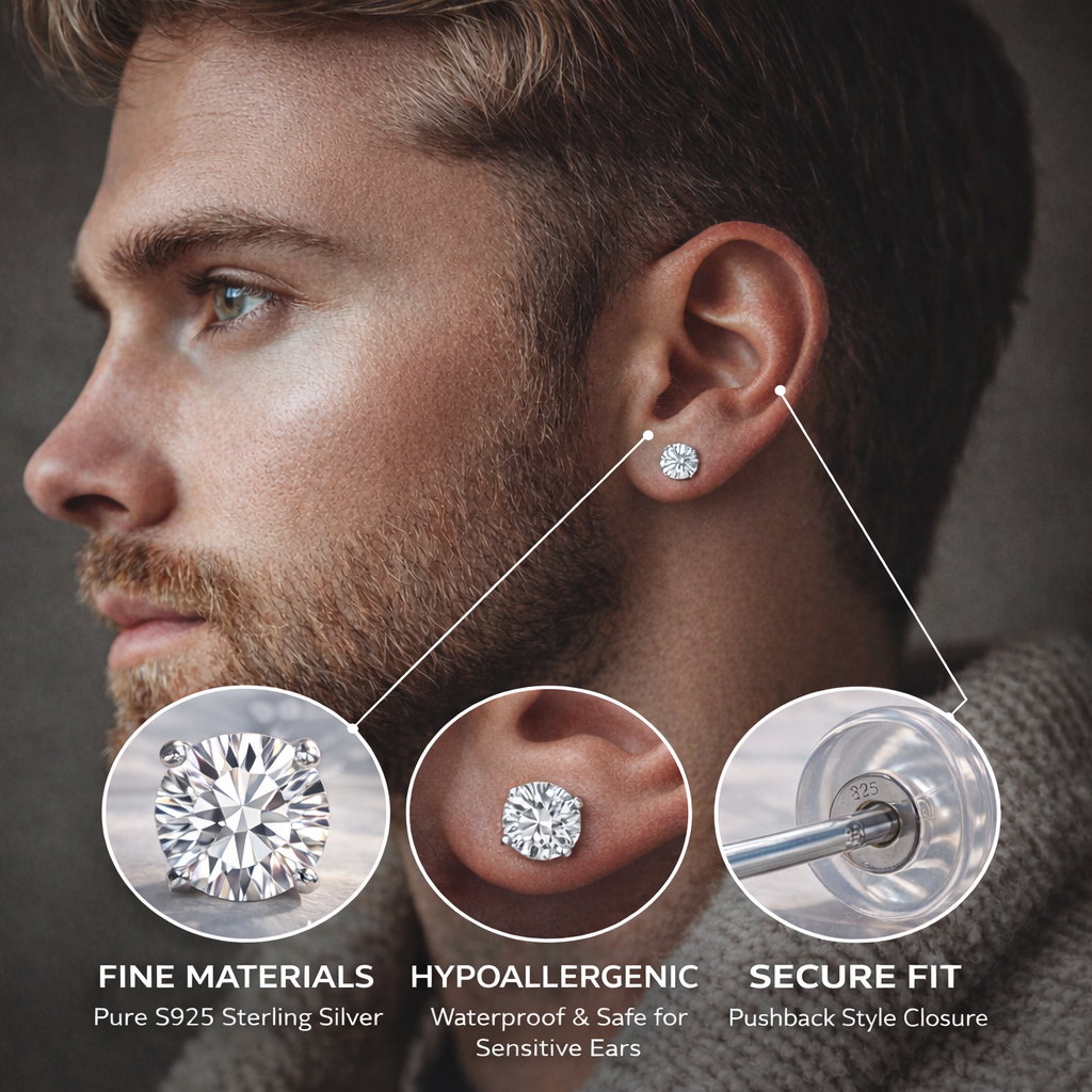 Moissanite Stud Earrings - Gallery 14