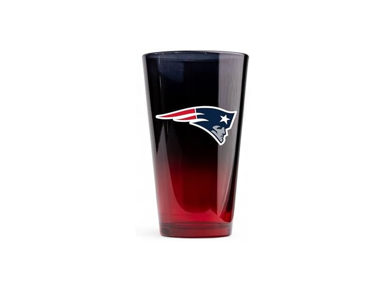 The Memory Company Officially Licensed NFL 2-Pack 16oz Ombre Pint Glass Set, Licensed Team Drinkware, Stylish Gameday Glassware, Team Logo