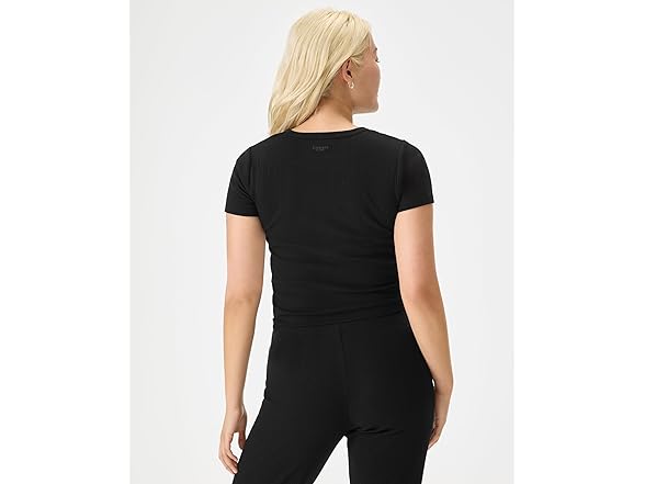 Florence By Mills Women (S) Rib Refresh Crop Shirt