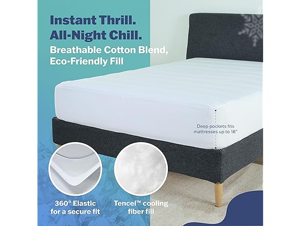 Martex Brrr Cooling Mattress Pad (Your Choice)