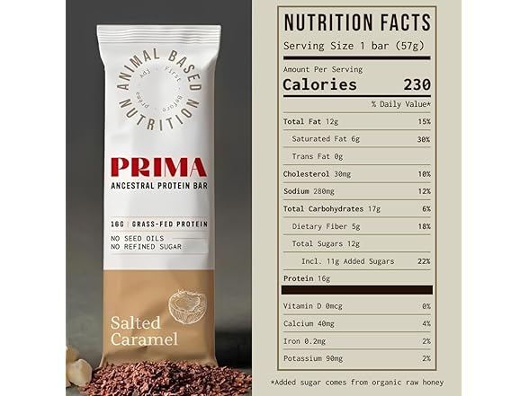 7PK PRIMA ANCESTRAL PROTEIN BAR Grass Fed